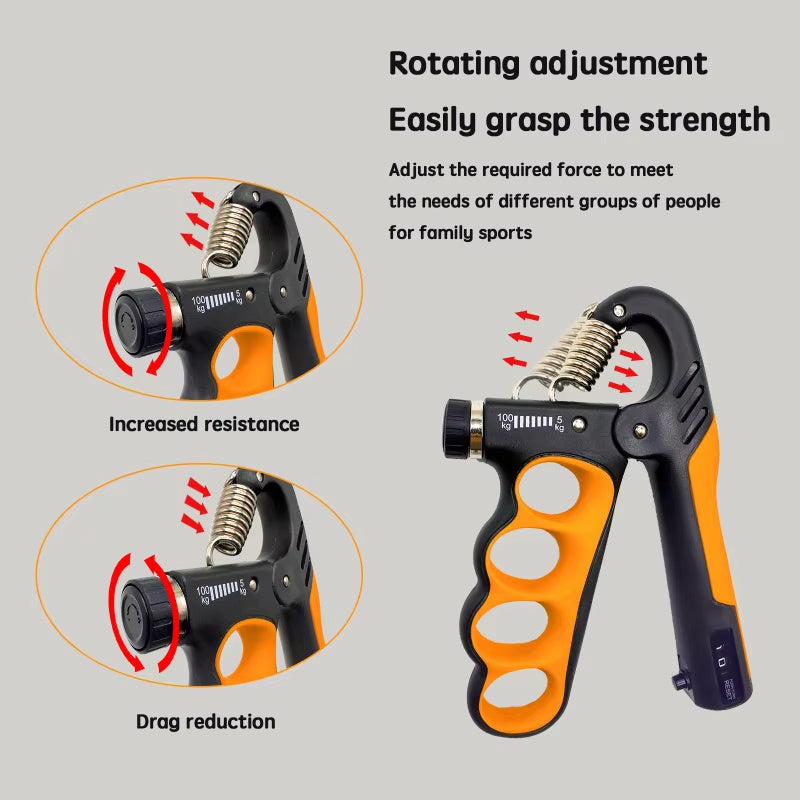Adjustable Hand Grip Strengthener | 5-100kg Wrist & Forearm Trainer