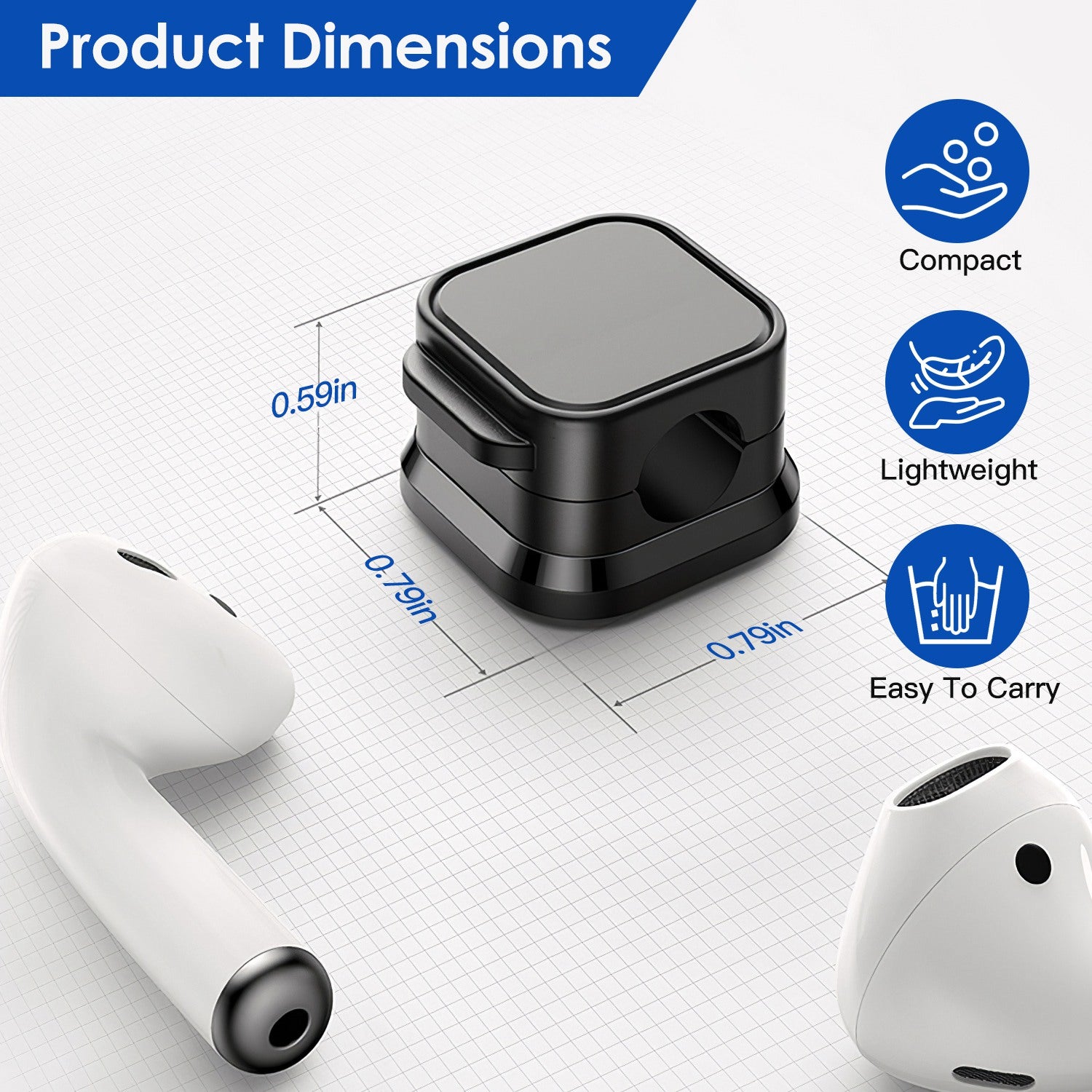 MagClip Cable Organizer 6-Pack | Magnetic Wire Holder for Desk & Home