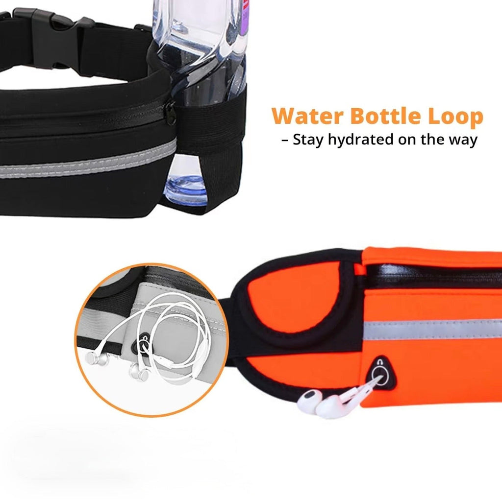 FitStride Running Belt | Waterproof Waist Pack for Gym, Running & Hiking