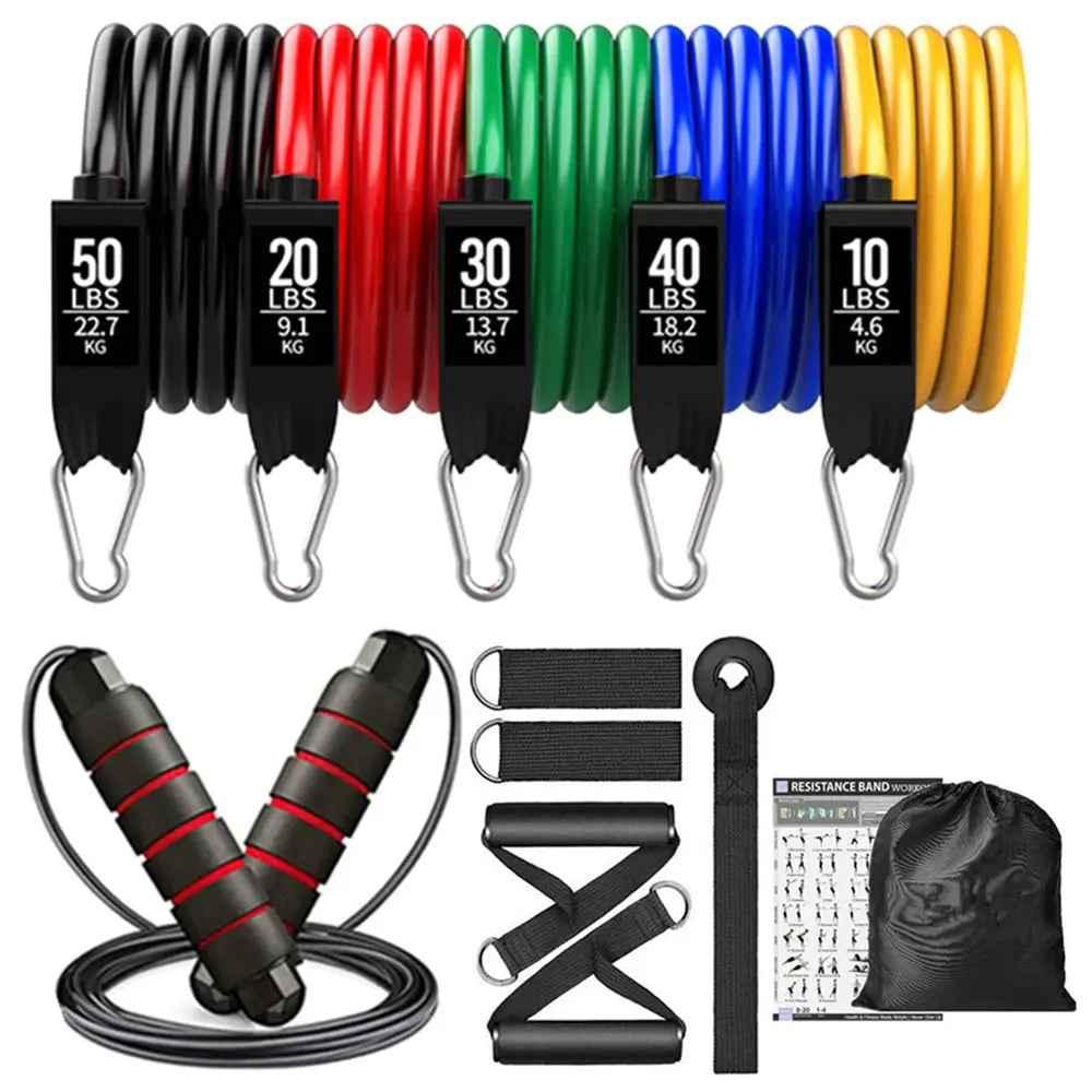 Pro Resistance Band Set 150lb | Full Body Home Gym Training Kit