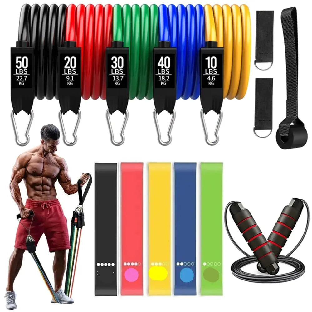 Pro Resistance Band Set 150lb | Full Body Home Gym Training Kit
