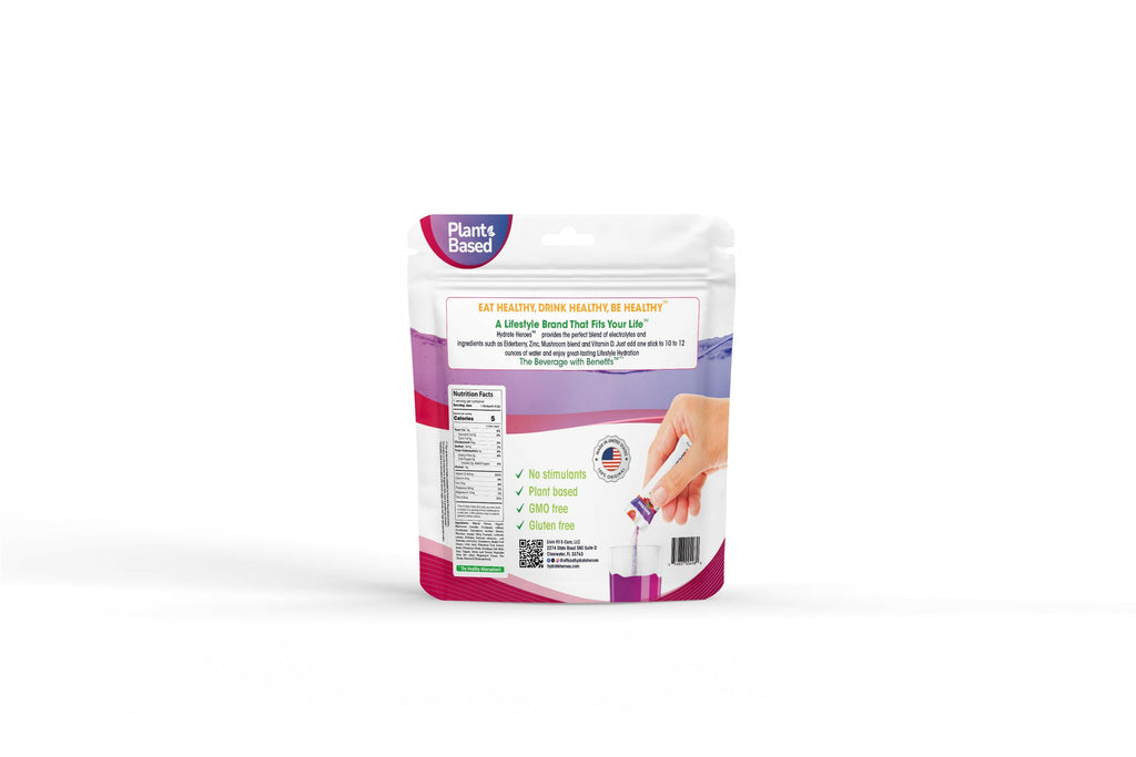 Artisan Berry 24 Mushroom Infused Clean Hydration Powder Sticks | Energy & Focus