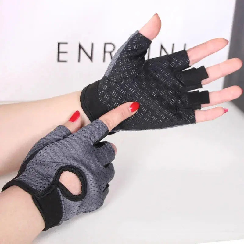 Half-Finger Workout Gloves | Grip & Protection for Weightlifting & CrossFit