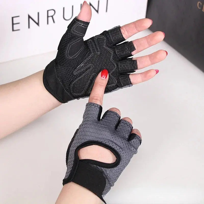 Half-Finger Workout Gloves | Grip & Protection for Weightlifting & CrossFit
