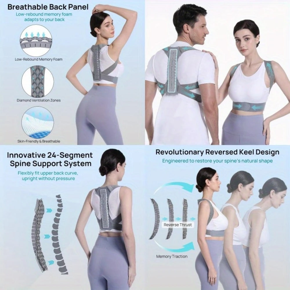 PosturePro Back Brace | Adjustable Posture Corrector for Men & Women